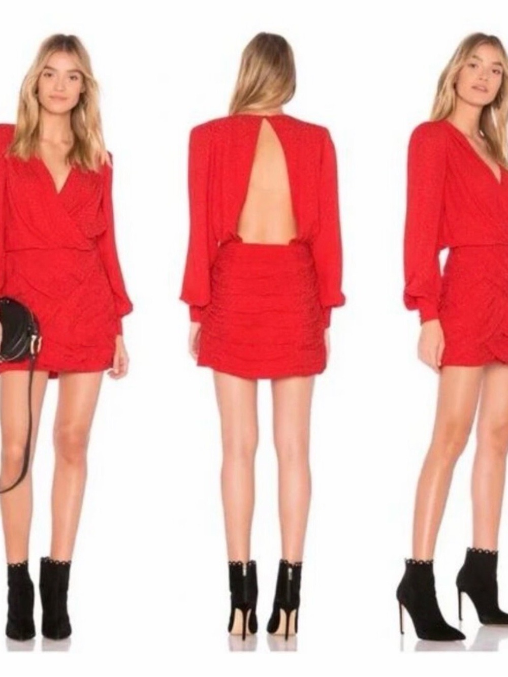 NEW Free people let’s dance cheetah dress in Red Tonal Mini Leopard Print SZ 6